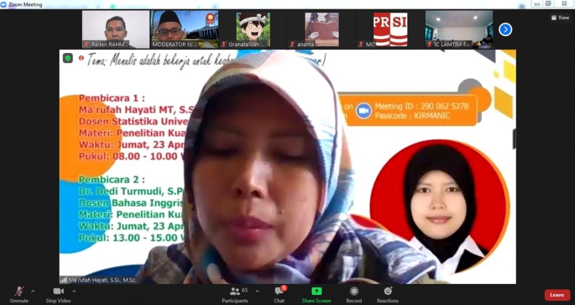 Webinar Karya Ilmiah Remaja, Beri Pencerahan KIR Bagi Peserta Didik Man Ic Lampung Timur