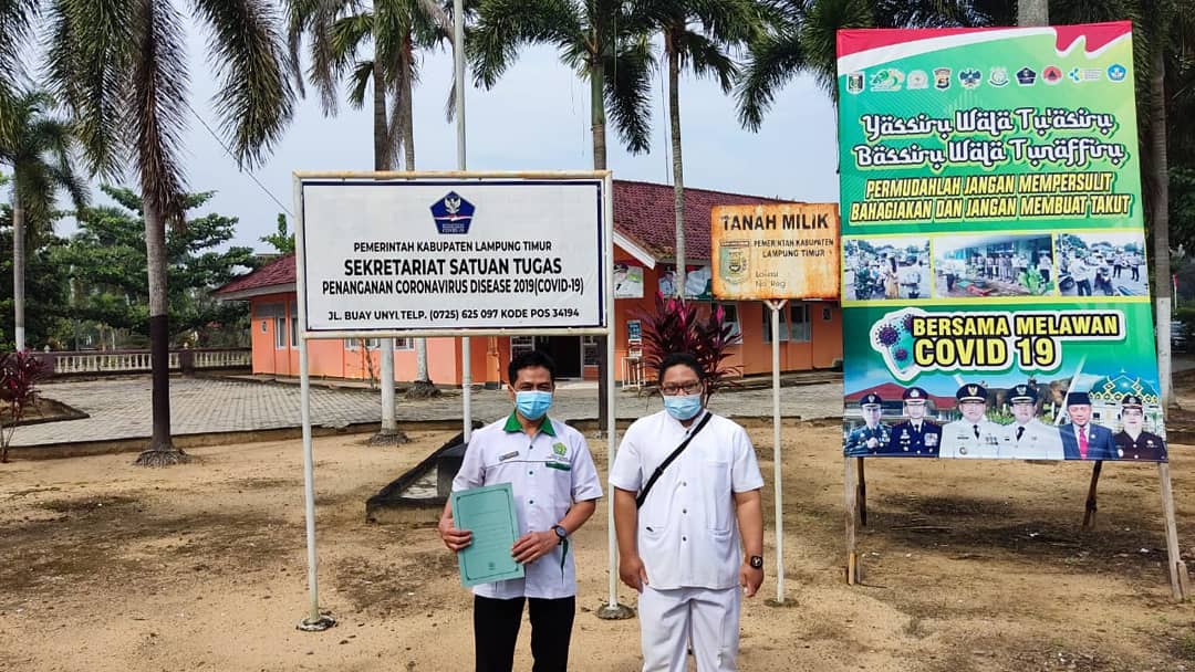 Sambut Pembelajaran Tatap Muka, MAN IC Lampung Timur Kunjungi Gugus Tugas Covid-19 Kab. Lampung Timur