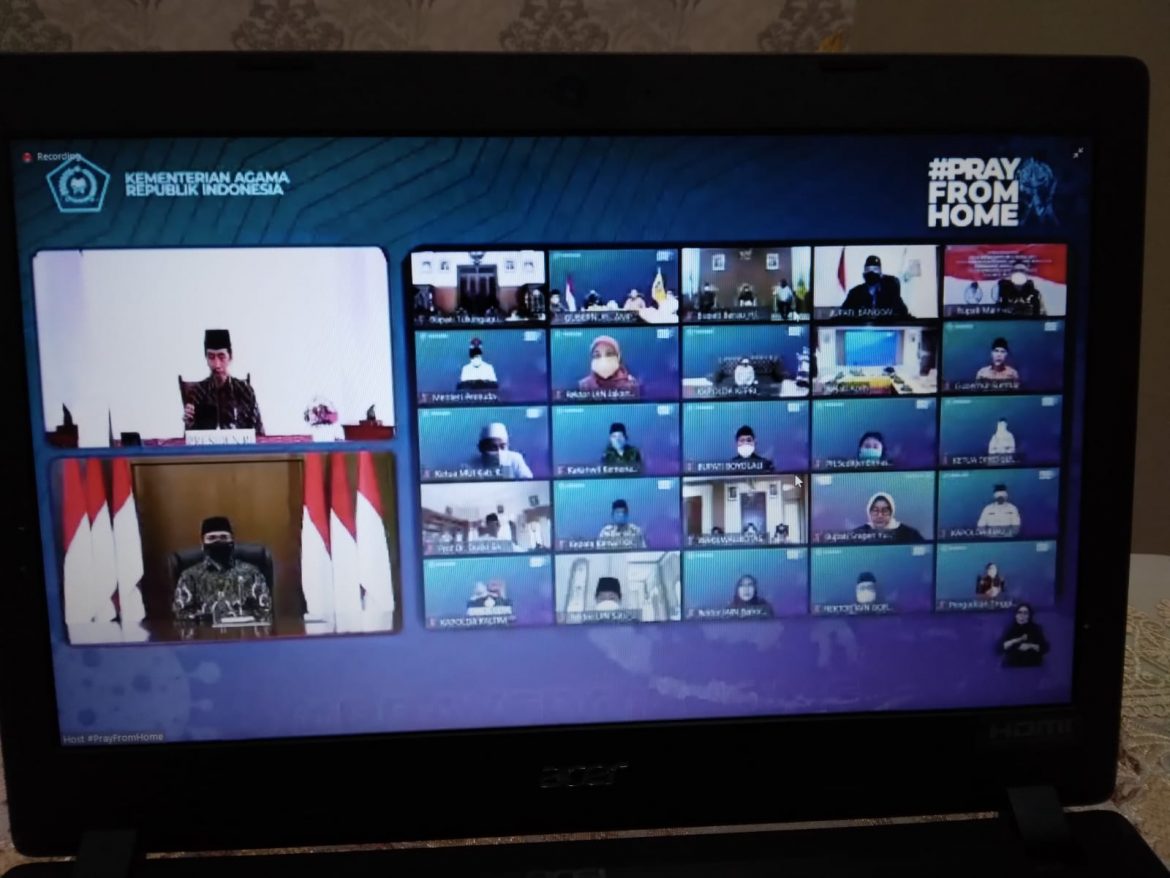 Kamad MAN IC Lam Tim Ikuti Doa Bersama Yang Digelar Kementerian Agama RI Bertajuk Pray From Home