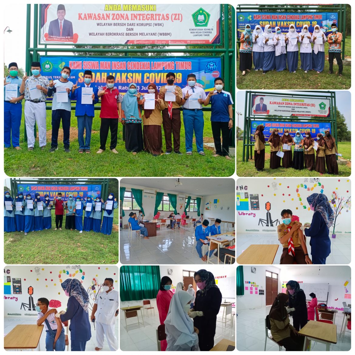 Siswa MAN IC Lampung Timur Jalani Vaksinasi Covid-19