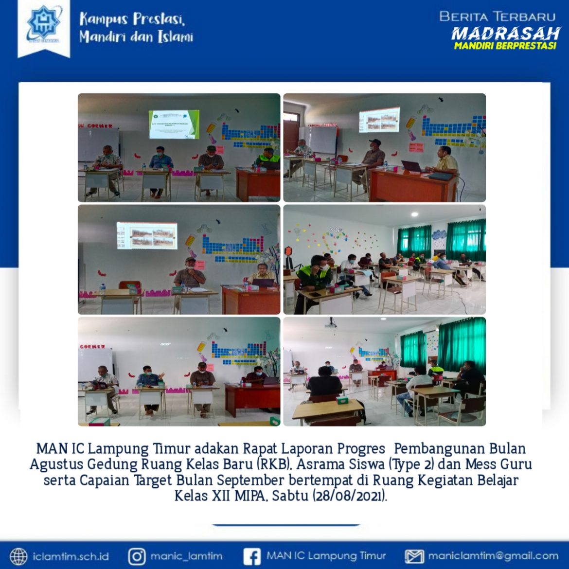 MAN IC Lampung Timur Selenggarakan Rapat Progres Pembangunan SBSN 2021