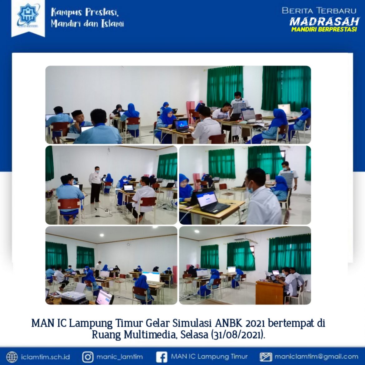 MAN IC Lampung Timur Gelar Simulasi ANBK 2021