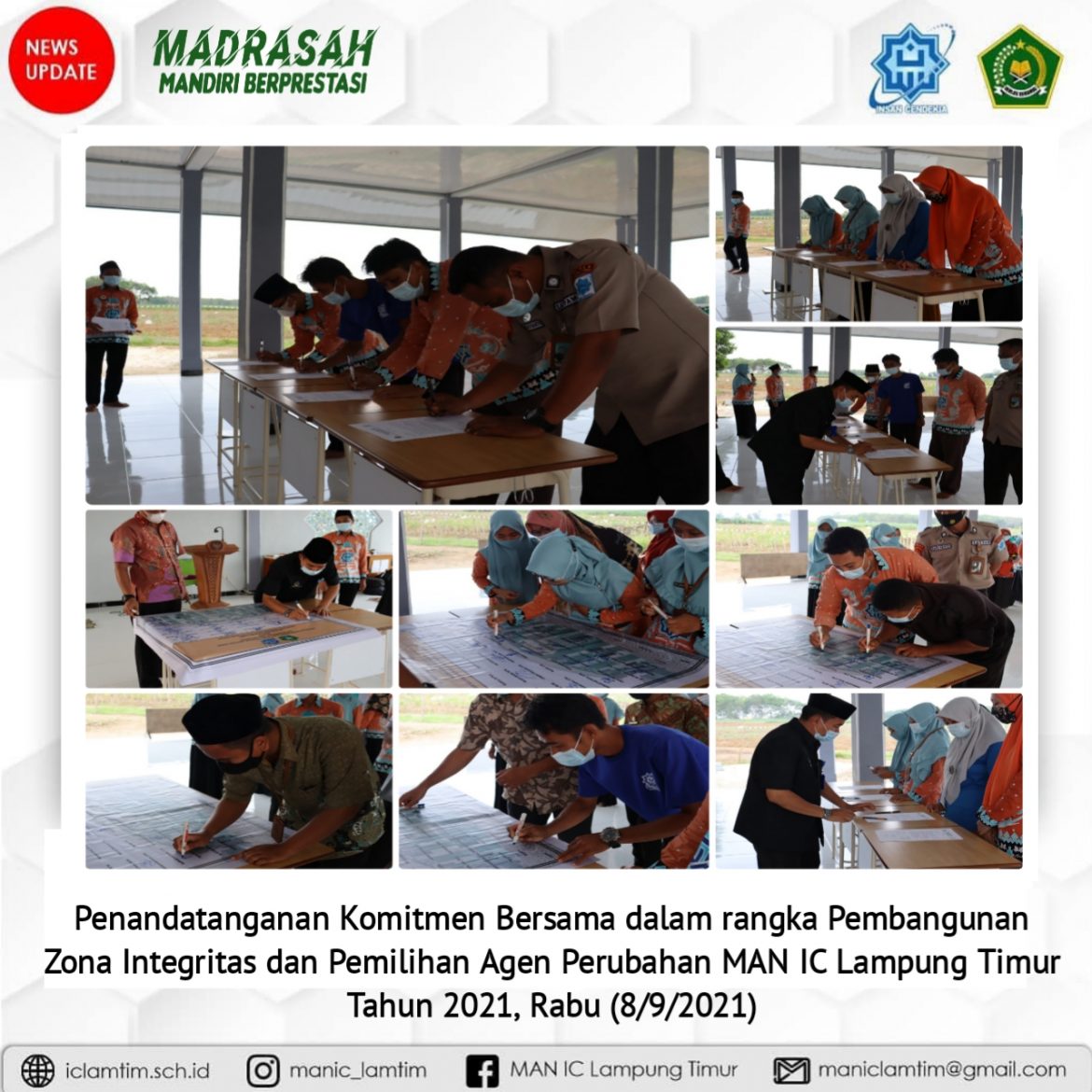 MAN IC Lampung Timur Gelar Penandatanganan Pakta Integritas, Komitmen Bersama Pembangunan Zona Integritas Menuju WBK dan WBBM