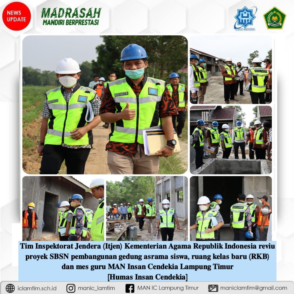 Tim Itjen Kemenag RI, Reviu Proyek SBSN Gedung MAN IC Lampung Timur