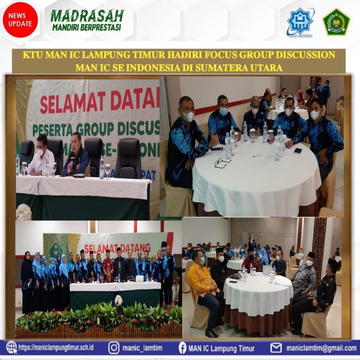 KTU MAN IC Lampung Timur Hadiri FGD MAN IC Se Indonesia Di Medan Sumatera Utara