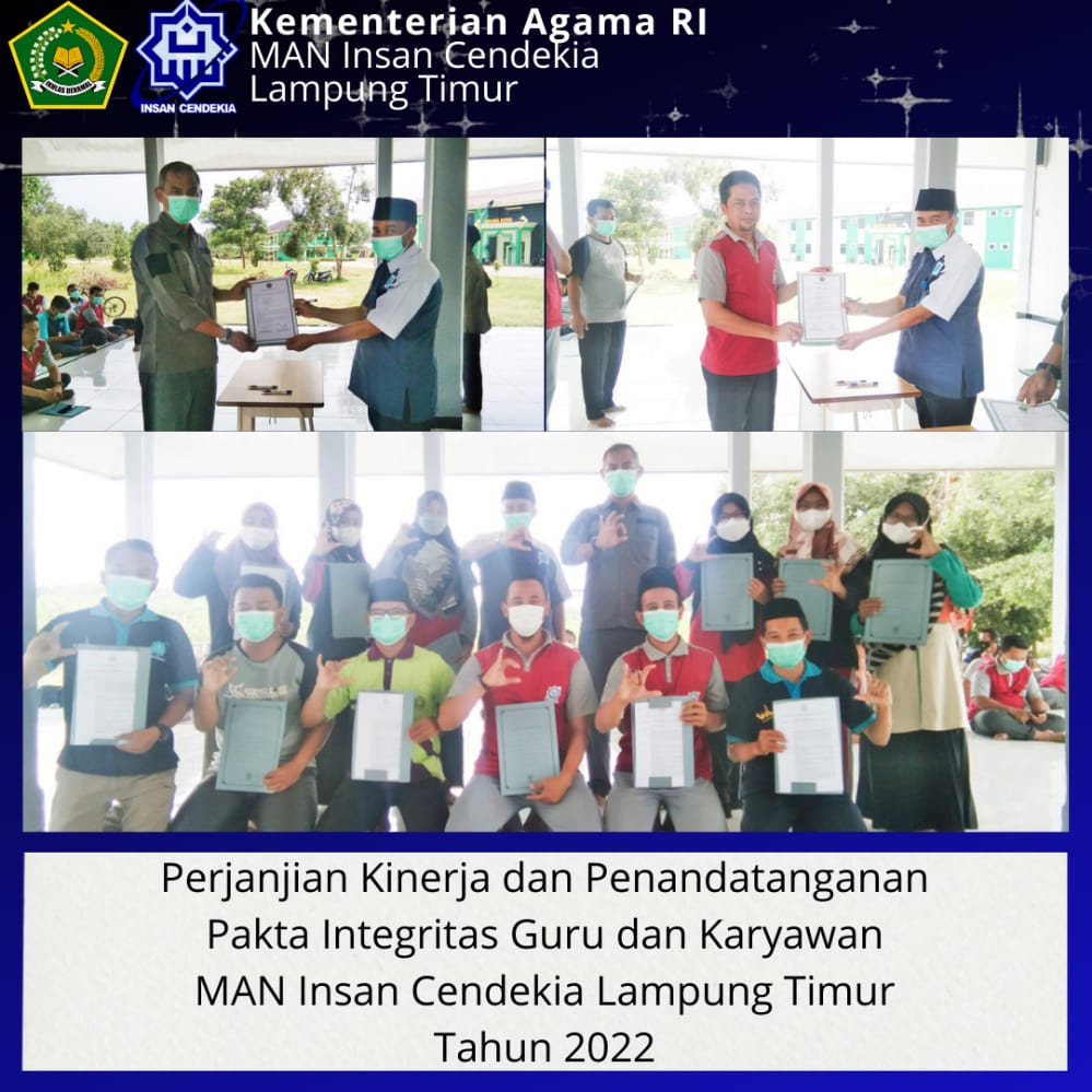 MAN IC Lampung Timur Laksanakan Rapat Perjanjian Kinerja dan Pakta Integritas Tahun 2022