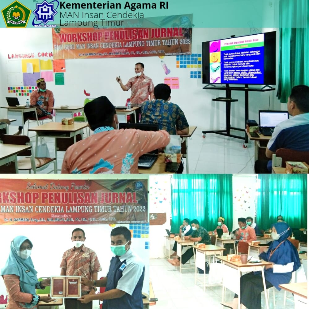 Workshop Penulisan Jurnal bagi Guru MAN Insan Cendekia Lampung Timur Tahun 2022