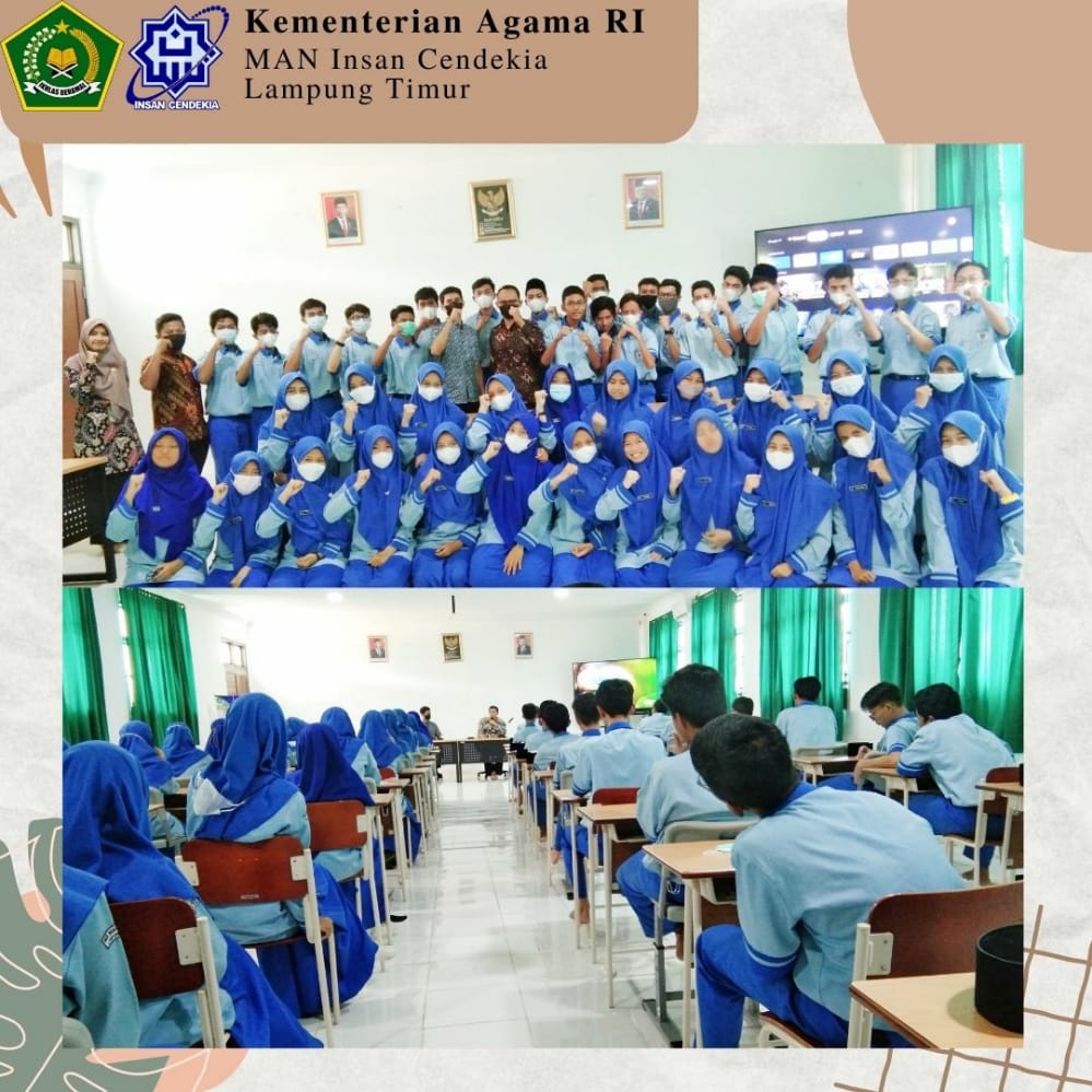Siswa Kelas XI MAN IC Lampung Timur Ikuti Sosialisasi Persiapan UTBK Sejak Dini
