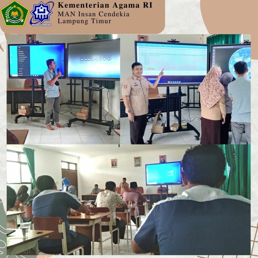 Guru dan Karyawan MAN IC Lampung Timur Ikuti Pelatihan Penggunaan ‘Interactive Display’