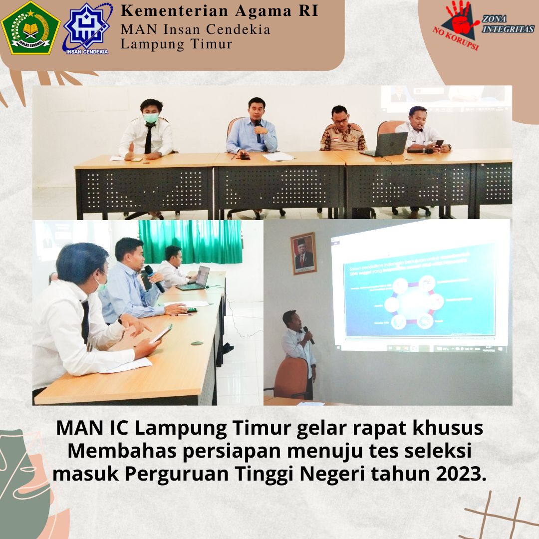 MAN IC Lamtim Gelar Rapat Persiapan Masuk PTN 2023