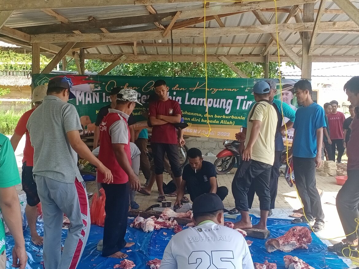 Moment Idul Adha 1444 H, MAN IC Lamtim Gelar Penyembelihan Hewan Kurban