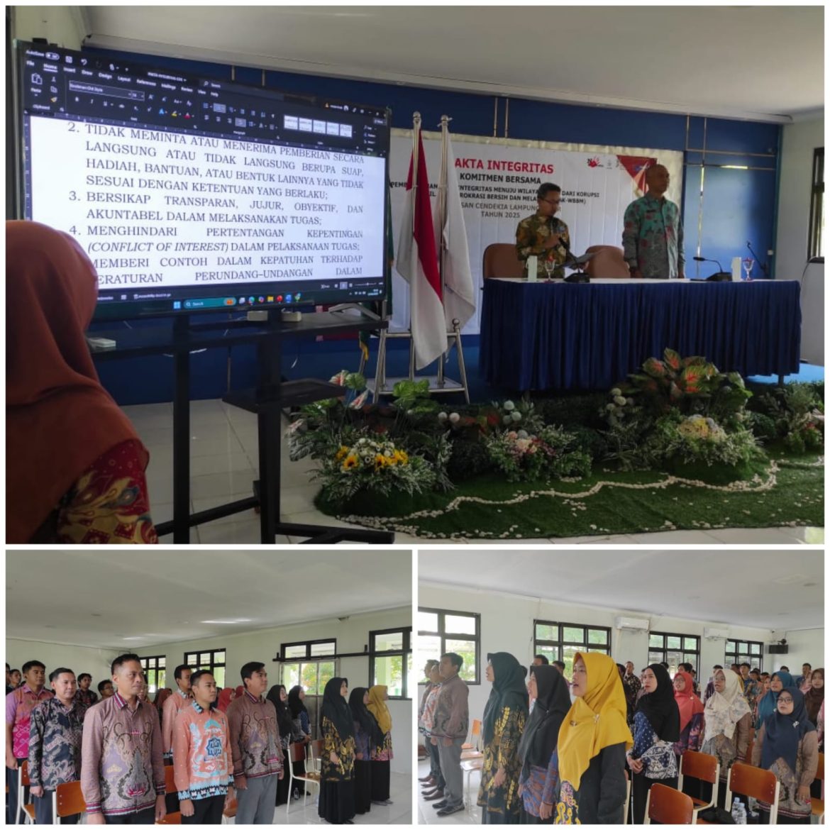 Menuju Zona Integritas, MAN IC lampung Timur Gelar Penandatanganan Pakta Integritas dan Perjanjian Kinerja Tahun 2025