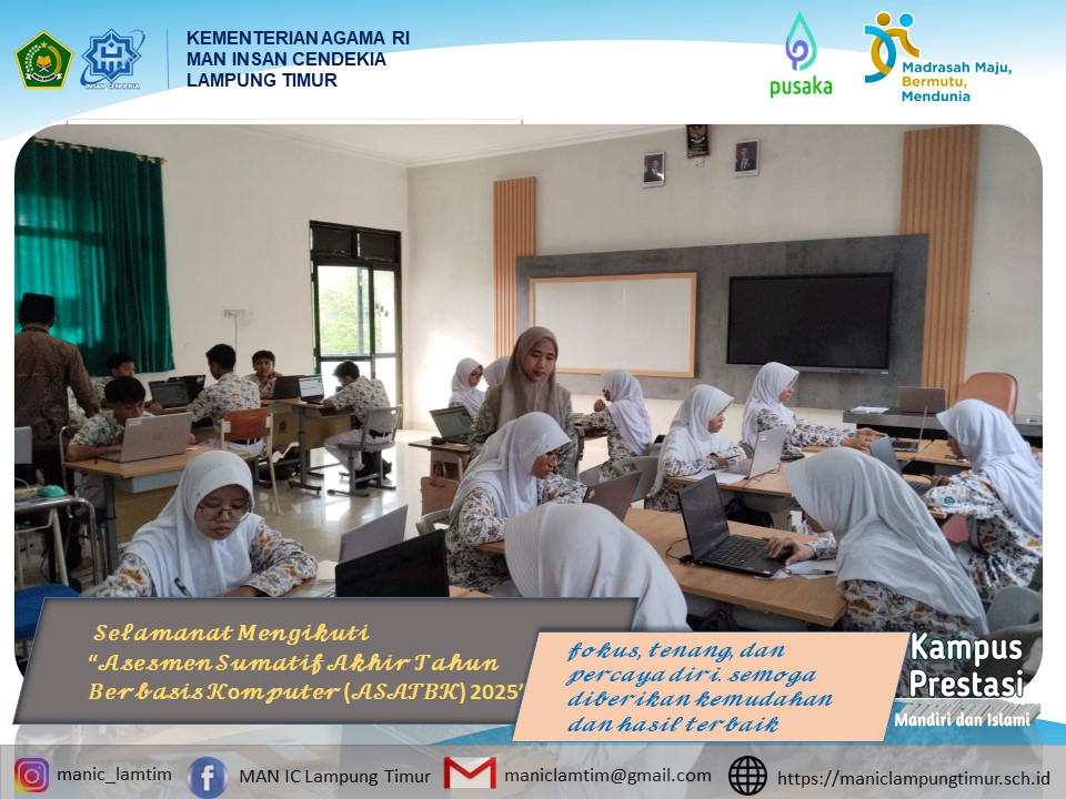 178 Siswa MAN IC Lampung Timur Ikuti Asesmen Sumatif Akhir Tahun Berbasis Komputer TP. 2024/2025